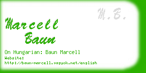 marcell baun business card